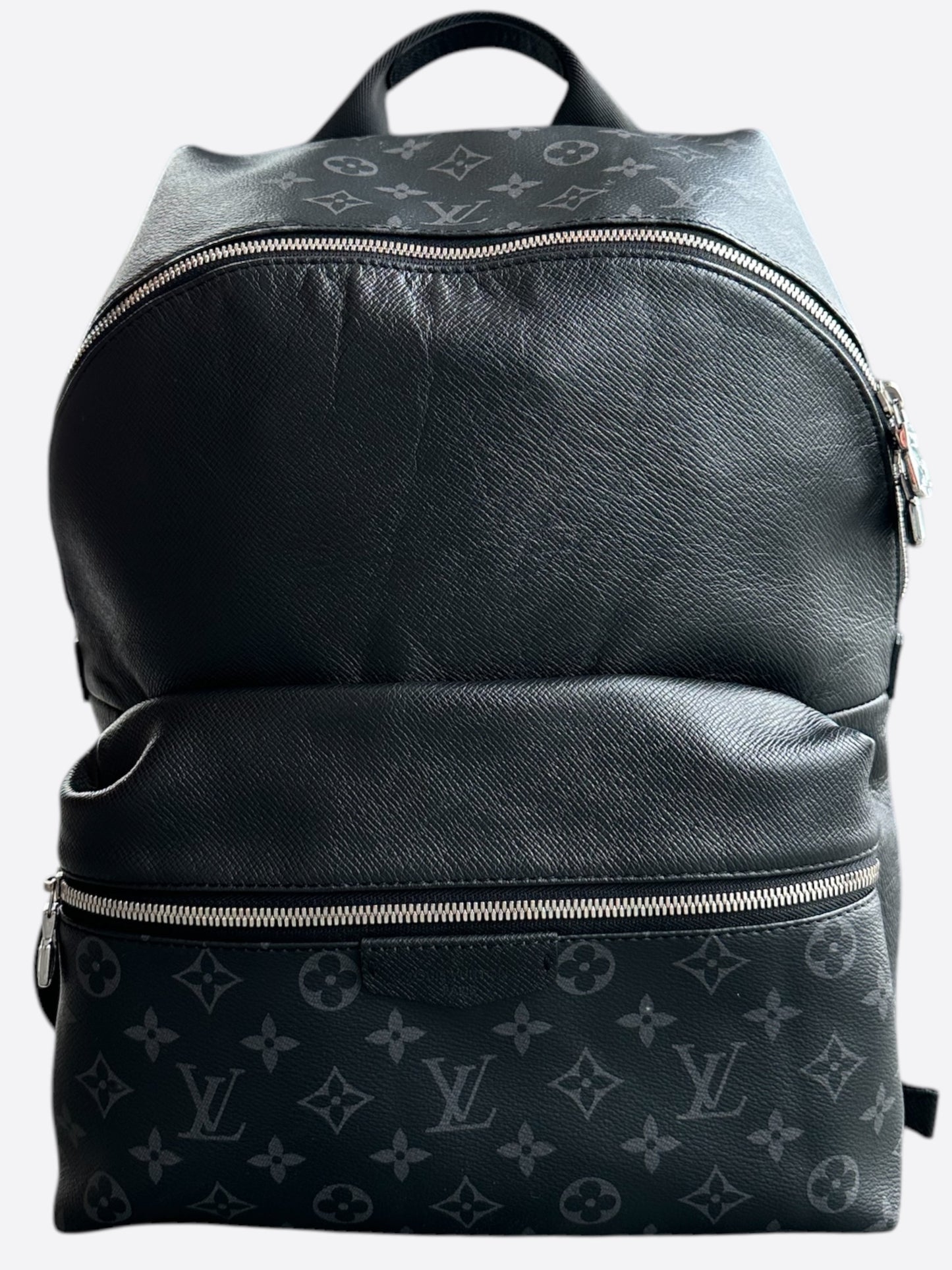 Louis Vuitton Black Taigarama Monogram Discovery Backpack