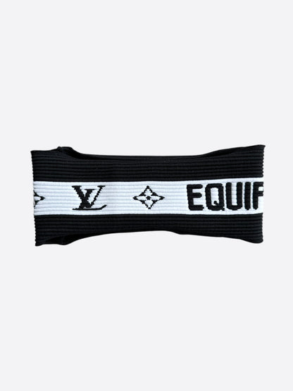 Louis Vuitton Black & White Striped Headband
