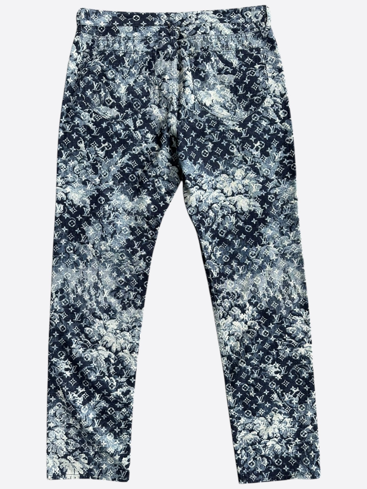 Louis Vuitton Blue Tapestry Monogram Jeans