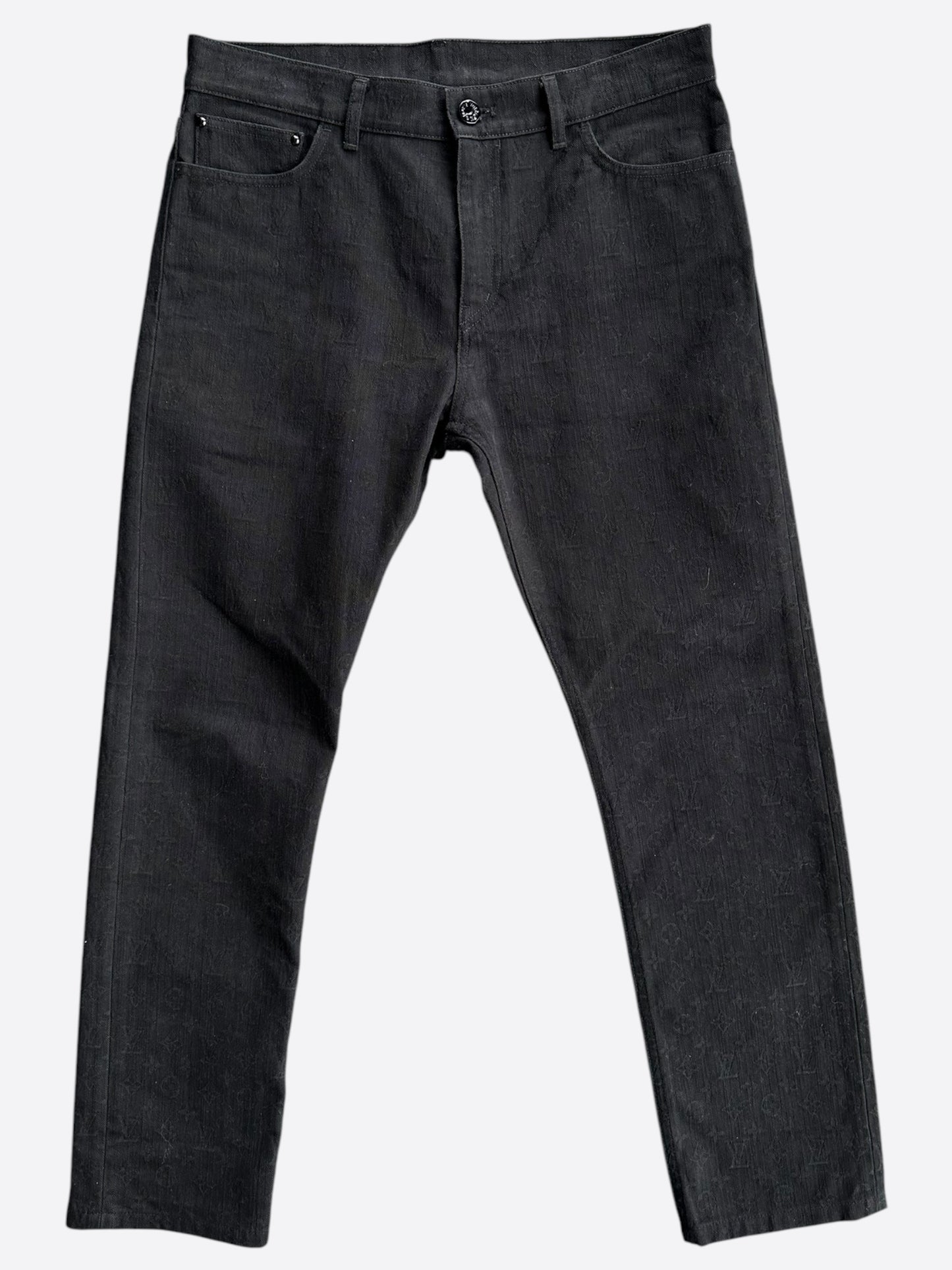 Louis Vuitton Black Monogram Slim Jeans