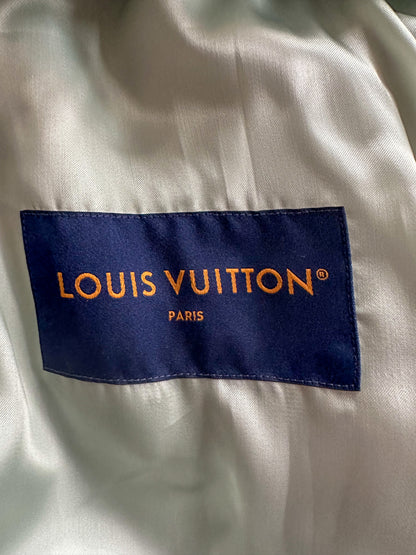 Louis Vuitton Aqua & White Leather Varsity Jacket