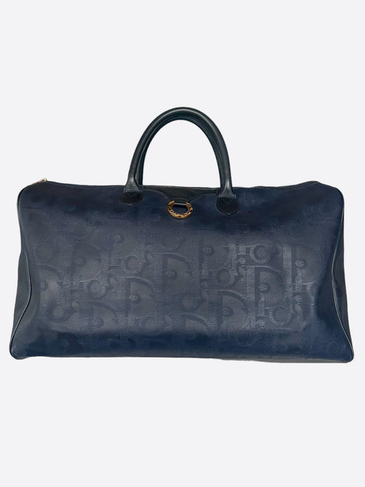 Dior Blue Oblique Leather Duffle Bag