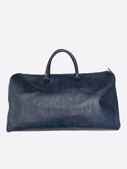 Dior Blue Oblique Leather Duffle Bag