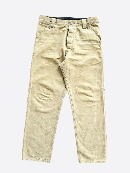 Chrome Hearts Tan Herringbone Carpenter Pants