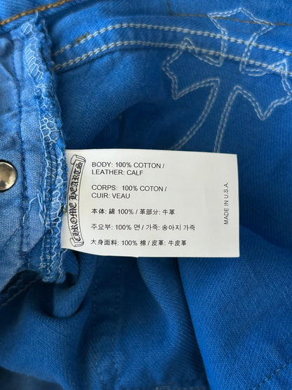 Chrome Hearts Levi's London Exclusive Blue Dyed Cross Patch Jeans