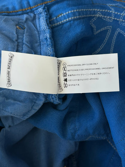 Chrome Hearts Levi's London Exclusive Blue Dyed Cross Patch Jeans