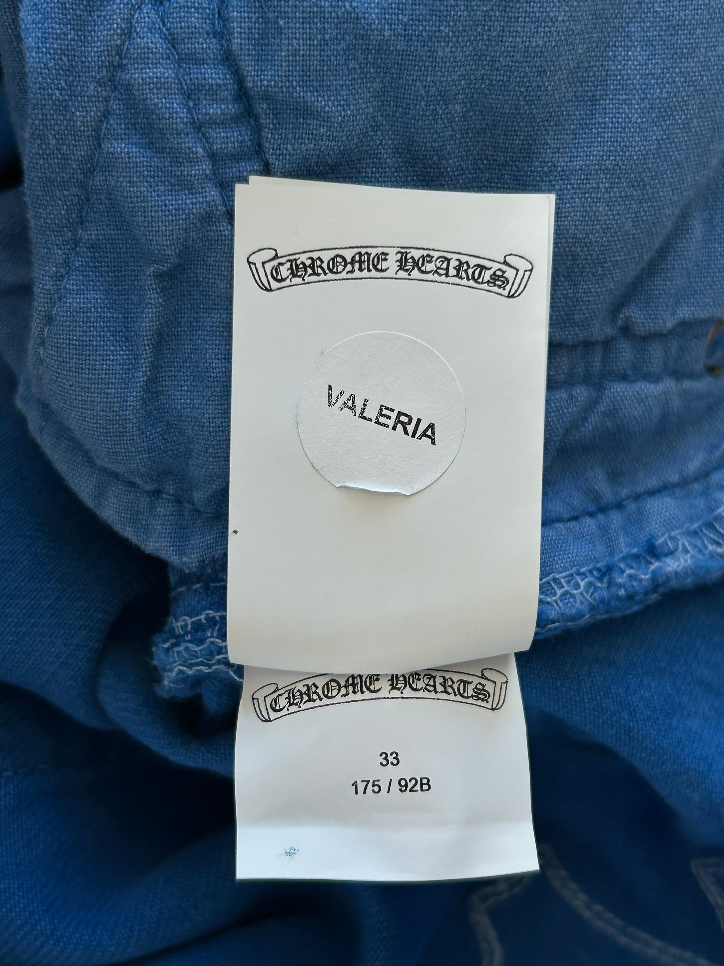 Chrome Hearts Levi's London Exclusive Blue Dyed Cross Patch Jeans