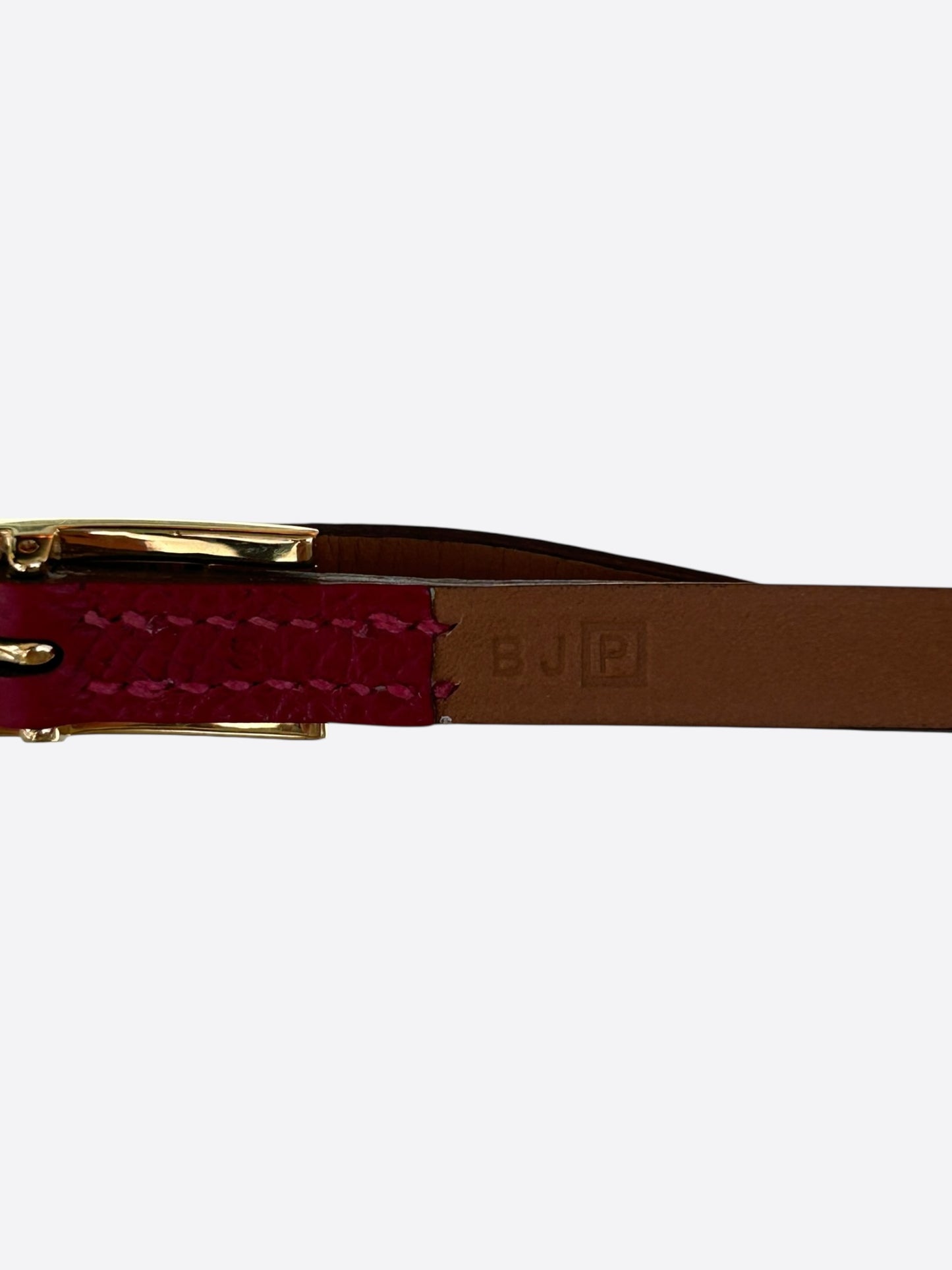 Hermes Pink Epsom & Gold Hardware Behapi Double Tour Bracelet