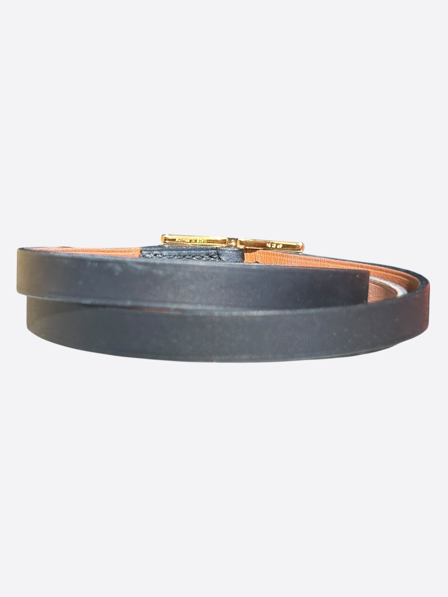 Hermes Black Swift & Gold Hardware Behapi Double Tour Bracelet