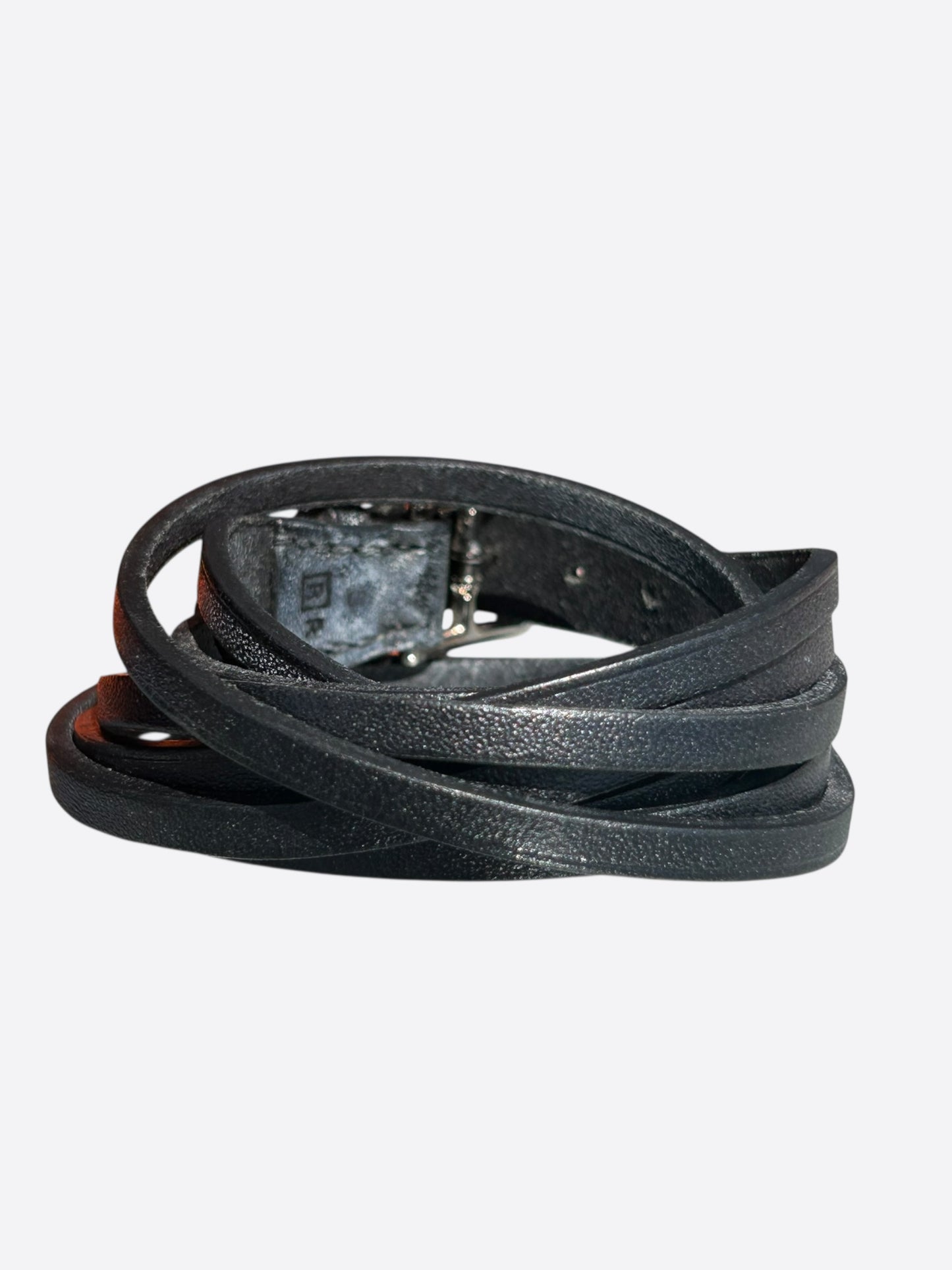 Hermes Black Swift & Palladium Hardware Multi-Strand Bracelet