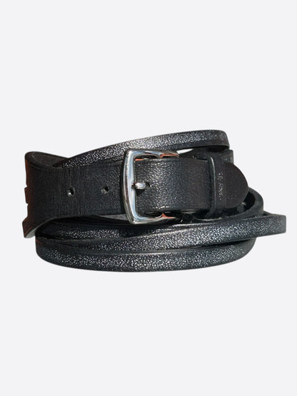 Hermes Black Swift & Palladium Hardware Multi-Strand Bracelet