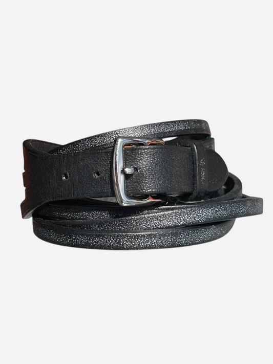 Hermes Black Swift & Palladium Hardware Multi-Strand Bracelet