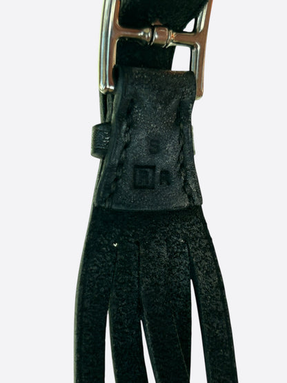 Hermes Black Swift & Palladium Hardware Multi-Strand Bracelet