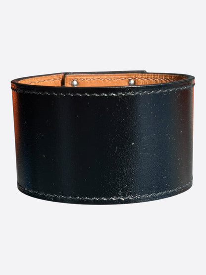 Hermes Black Box Leather & Palladium Hardware Kelly Bracelet
