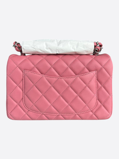 Chanel Pink Quilted Lambskin Mini Rectangular Flap Bag