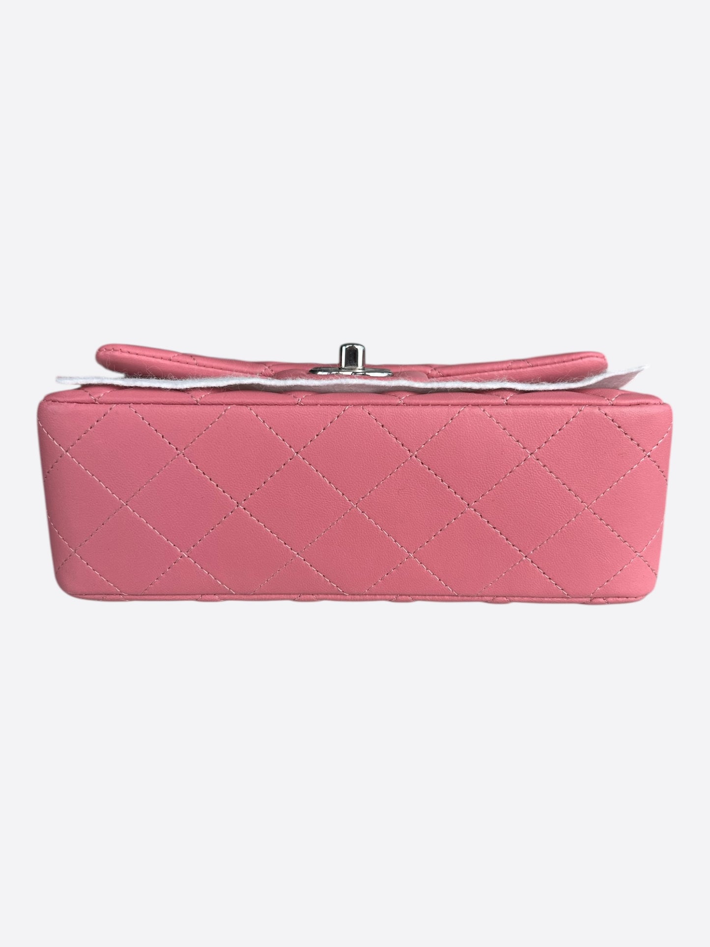 Chanel Pink Quilted Lambskin Mini Rectangular Flap Bag