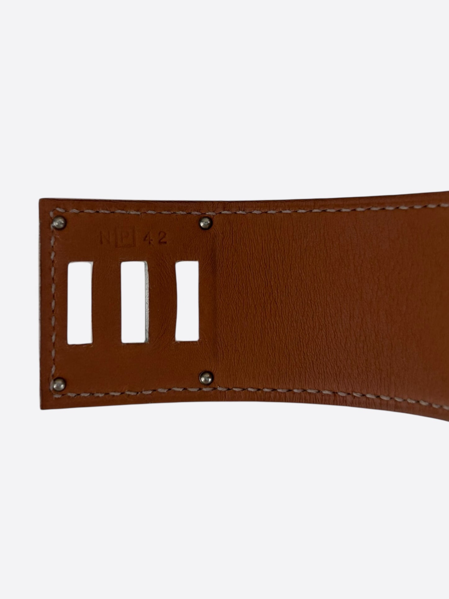 Hermes White Epsom & Palladium Hardware Kelly Bracelet