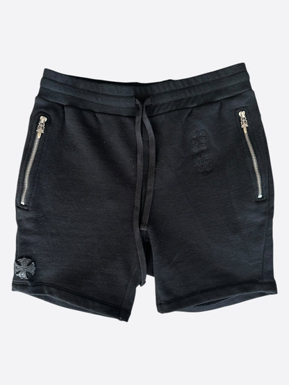 Chrome Hearts Black Cross Patch Shorts