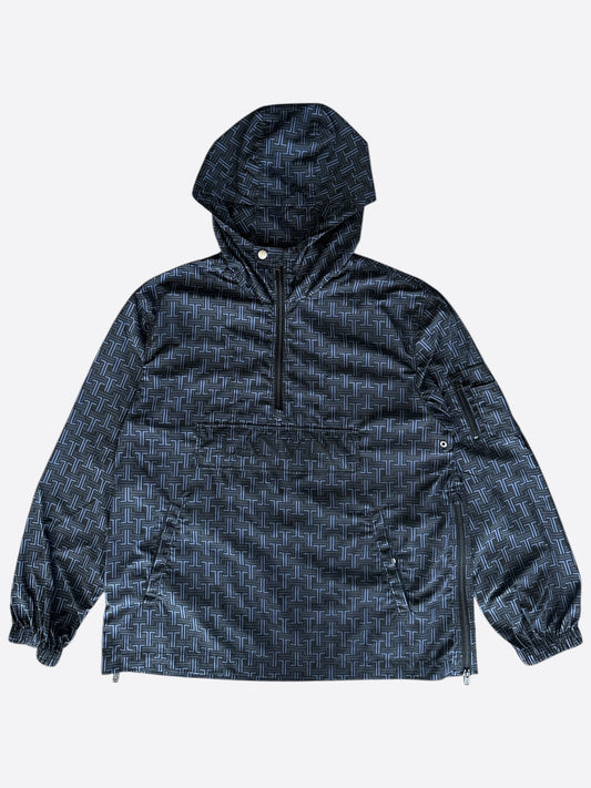 Lanvin Black & Blue Jacquard Anorak