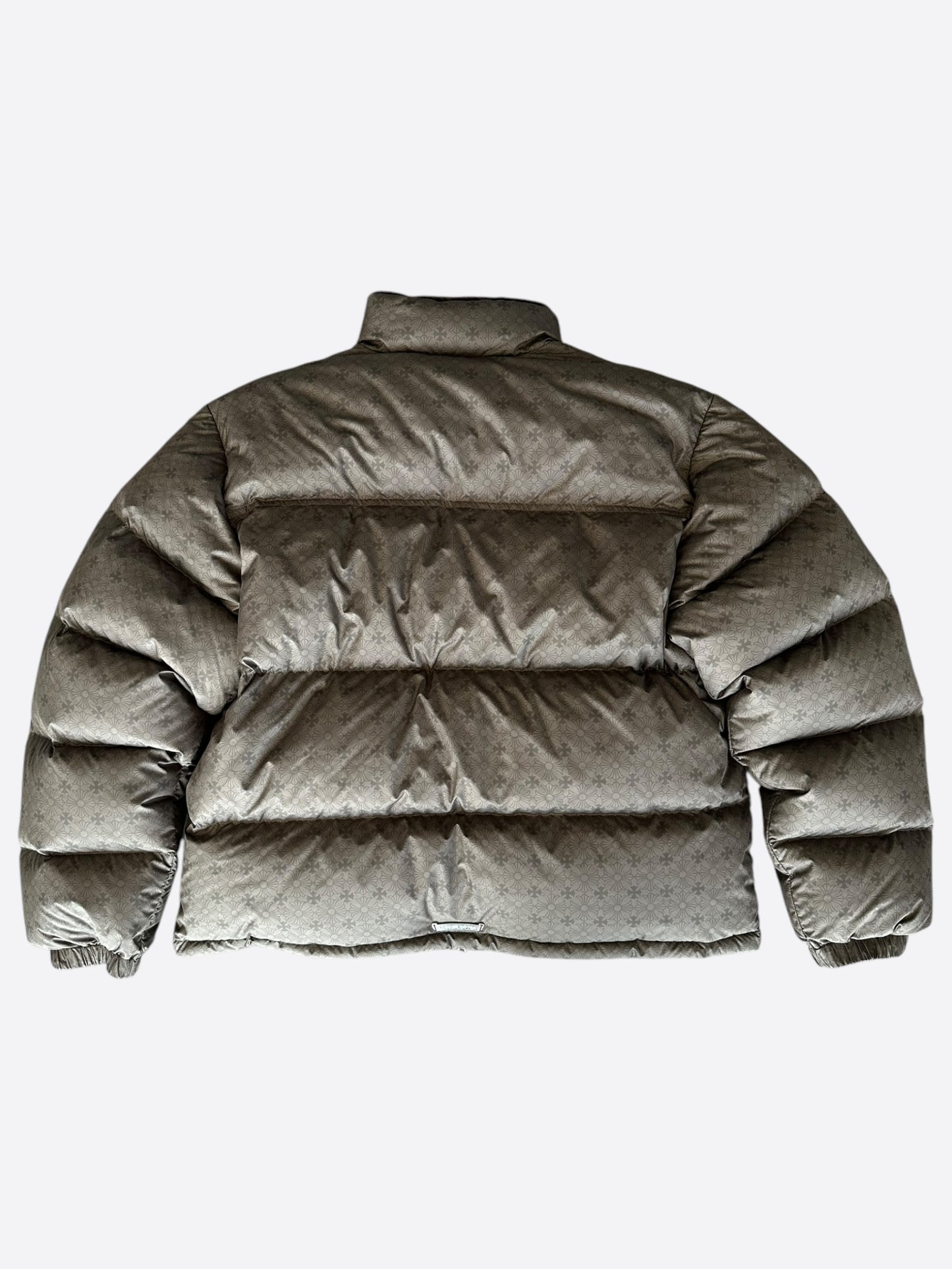 Chrome Hearts Olive Cross Jacquard Puffer Jacket