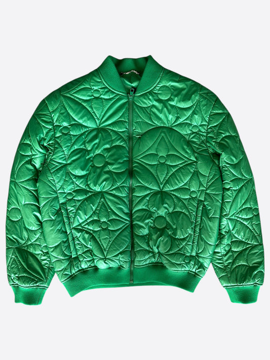 Louis Vuitton Green Monogram Puffer Jacket
