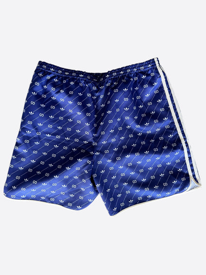 Gucci Adidas Blue & White Monogram Track Shorts