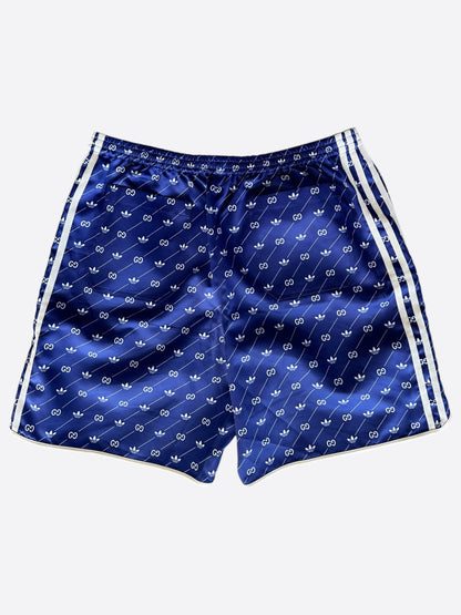 Gucci Adidas Blue & White Monogram Track Shorts