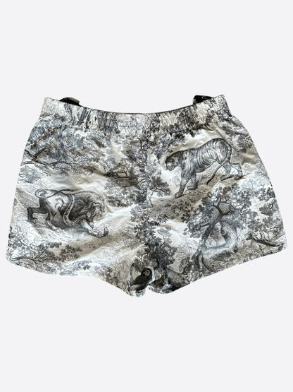 Dior White & Grey Toile de Jouy Dioriviera Women's Shorts