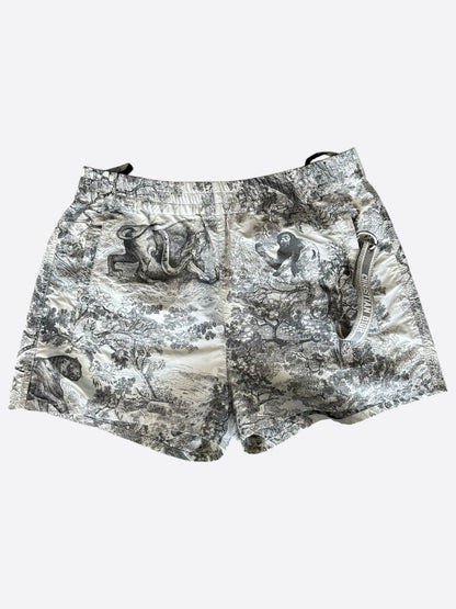 Dior White & Grey Toile de Jouy Dioriviera Women's Shorts