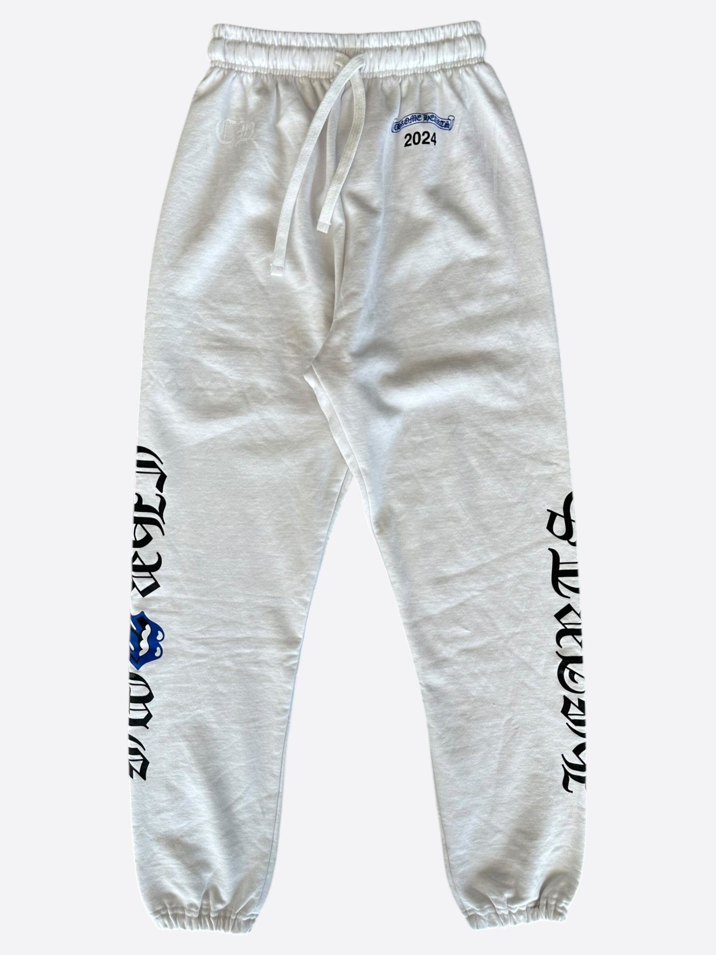 Chrome Hearts White Rolling Stones Logo Sweatpants