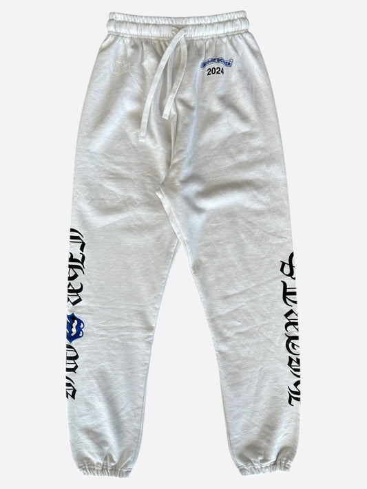 Chrome Hearts White Rolling Stones Logo Sweatpants