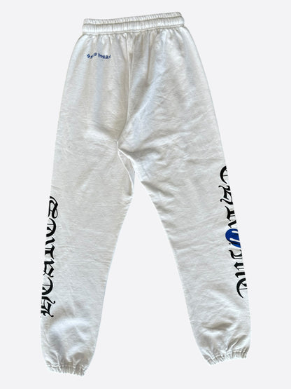 Chrome Hearts White Rolling Stones Logo Sweatpants