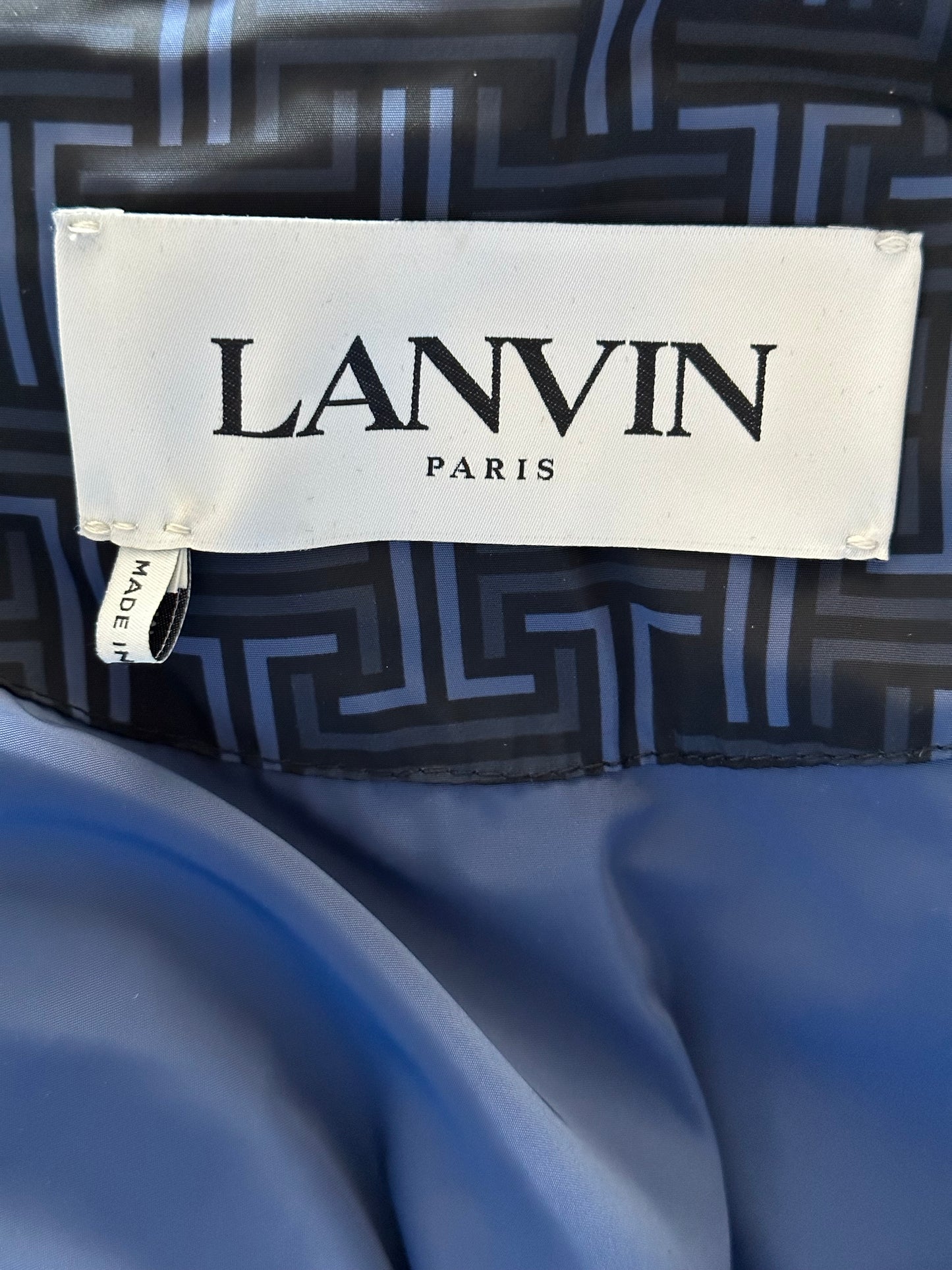 Lanvin Black & Blue Jacquard Anorak