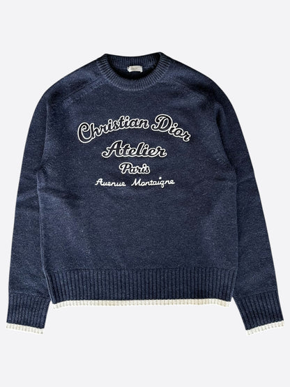 Dior Navy Atelier Wool Knitted Sweater