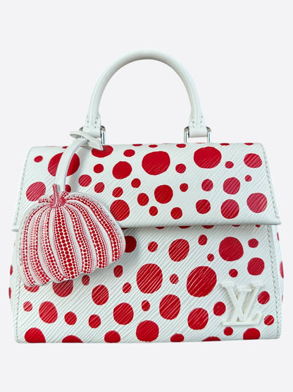 Louis Vuitton Yayoi Kusama White & Red EPI Polka Dot Mini Cluny