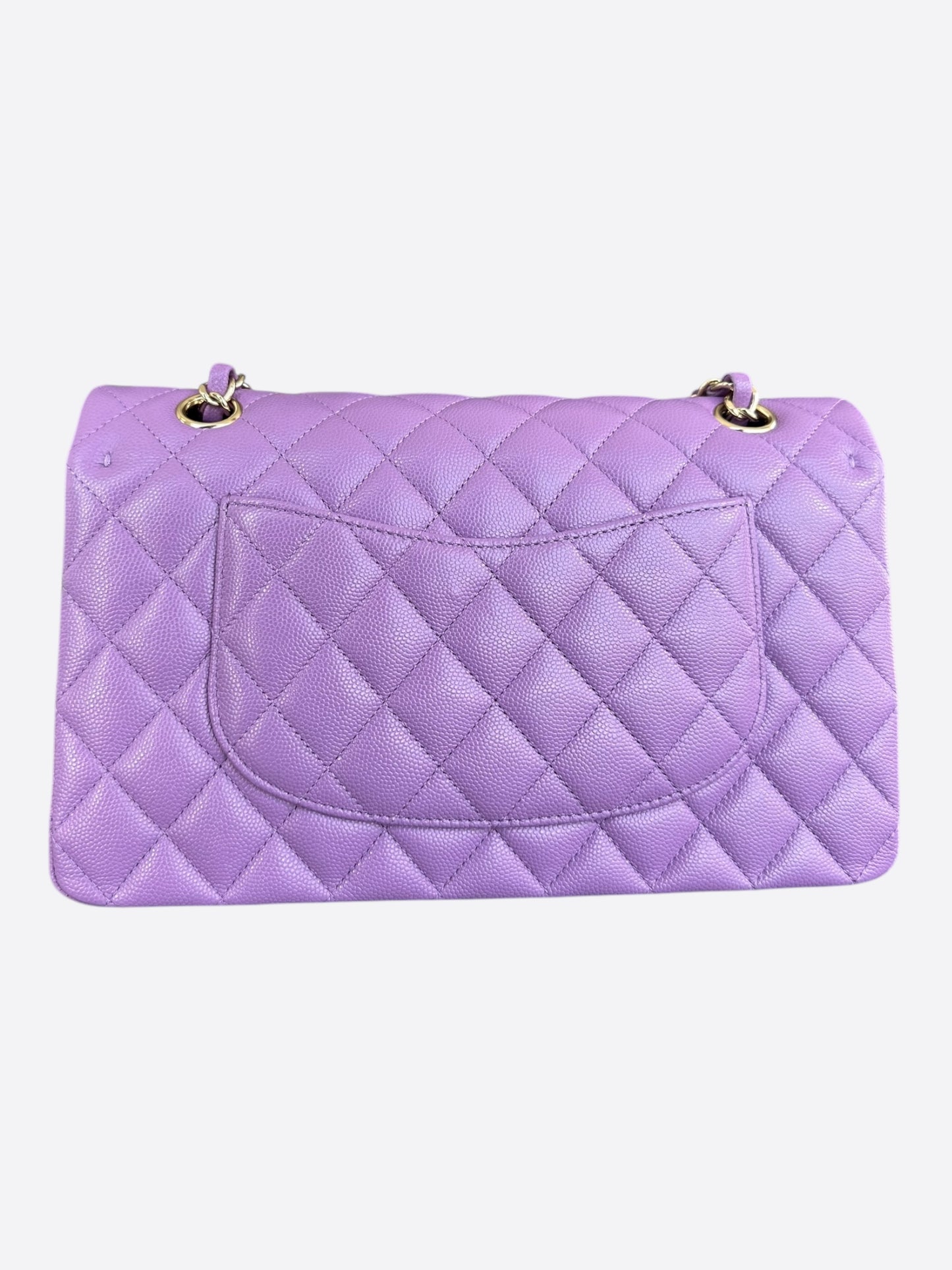 Chanel Purple Caviar Quilted Medium Flap Bag