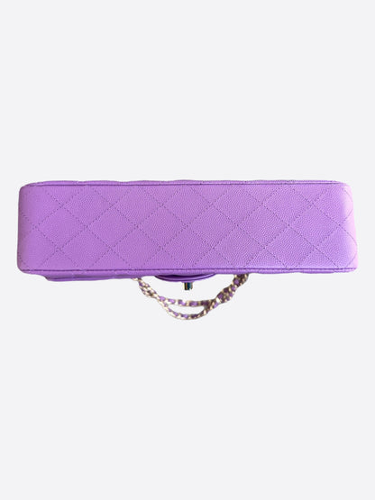 Chanel Purple Caviar Quilted Medium Flap Bag