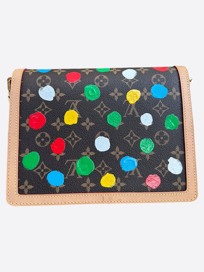 Louis Vuitton Yayoi Kusama Brown & Multicolor Polka Dot Monogram Dauphine