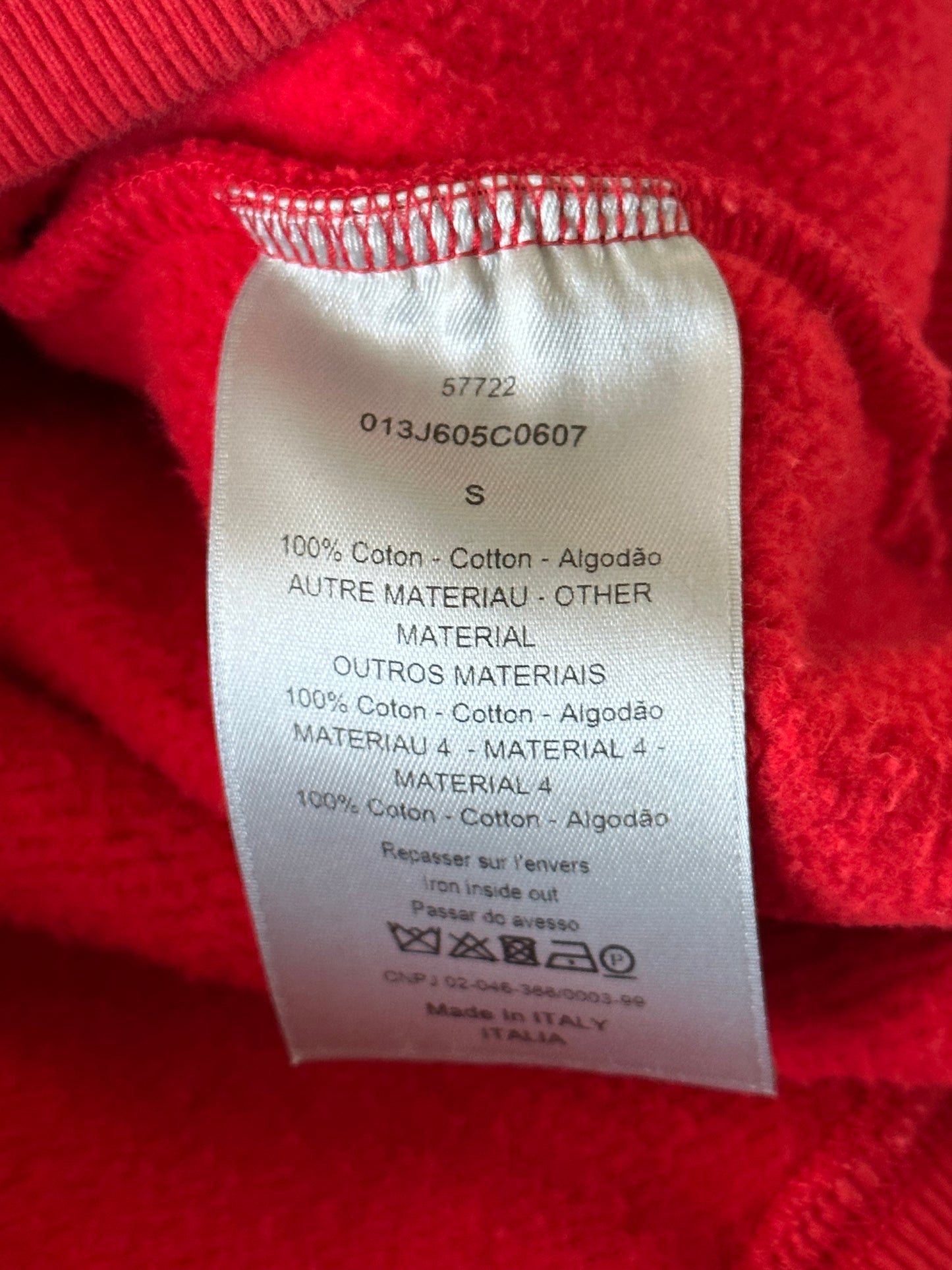 Dior Red Oblique Towel Hoodie