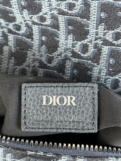 Dior Black & Blue Oblique Saddle Bag