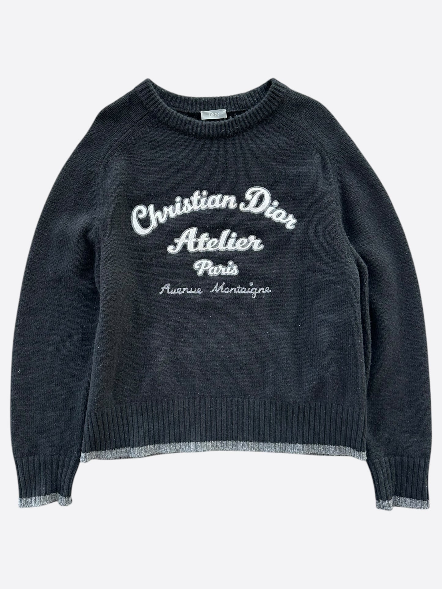 Dior Black Atelier Wool Knitted Sweater