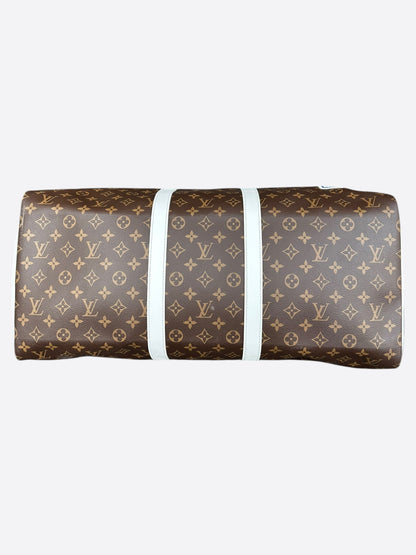 Louis Vuitton NBA Brown & White Monogram Keepall 50