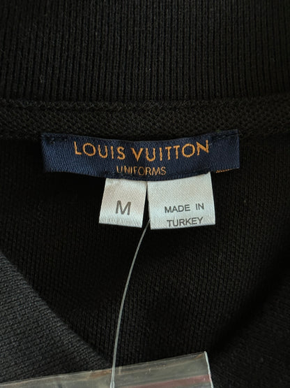 Louis Vuitton Black Embroidered Logo Polo Longsleeve T-Shirt