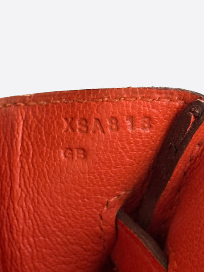 Hermes Orange Ostrich Birkin 30