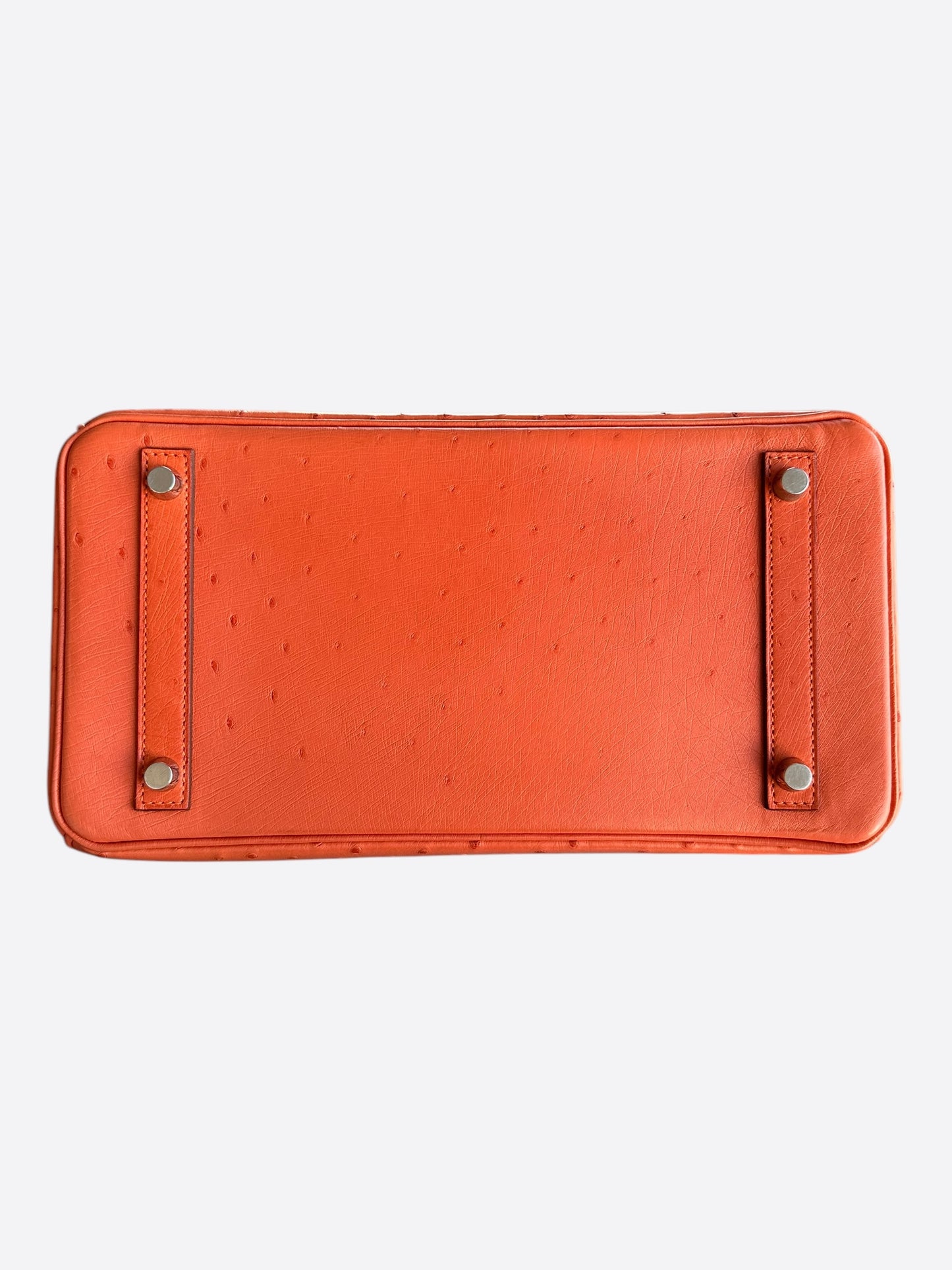 Hermes Orange Ostrich Birkin 30