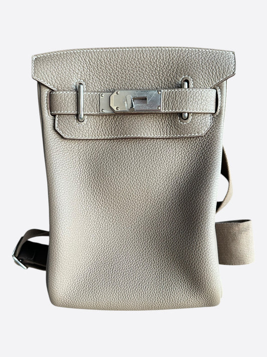 Hermes Etoupe HAC A Dos Crossbody Backpack