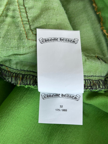 Chrome Hearts Levi's Green & Black Cross Patch Jeans