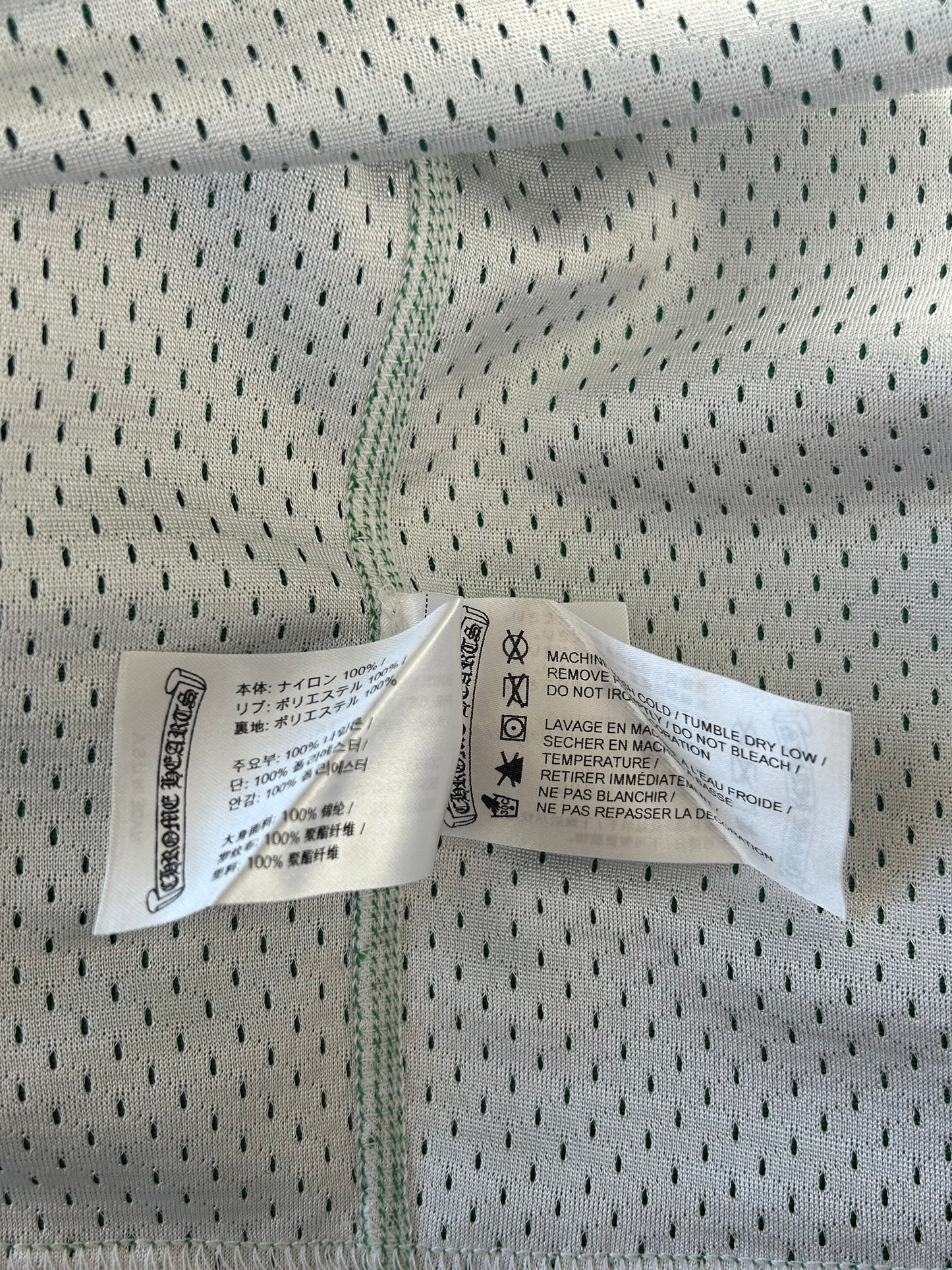 Chrome Hearts Green & White Logo Reversible Mesh Jersey