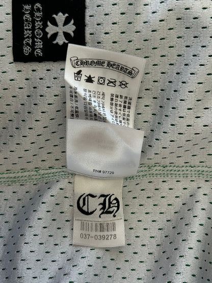 Chrome Hearts Green & White Logo Reversible Mesh Jersey