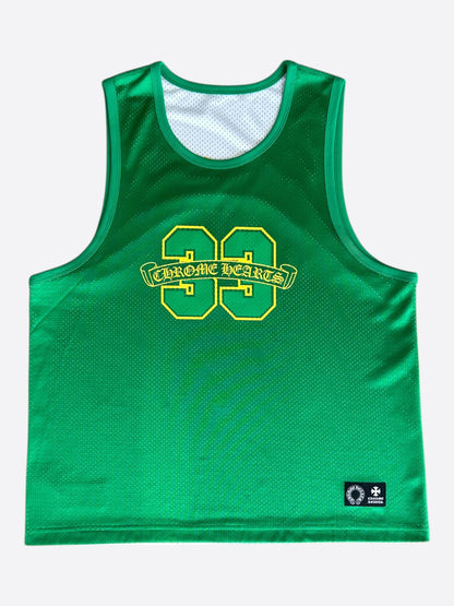 Chrome Hearts Green & White Logo Reversible Mesh Jersey